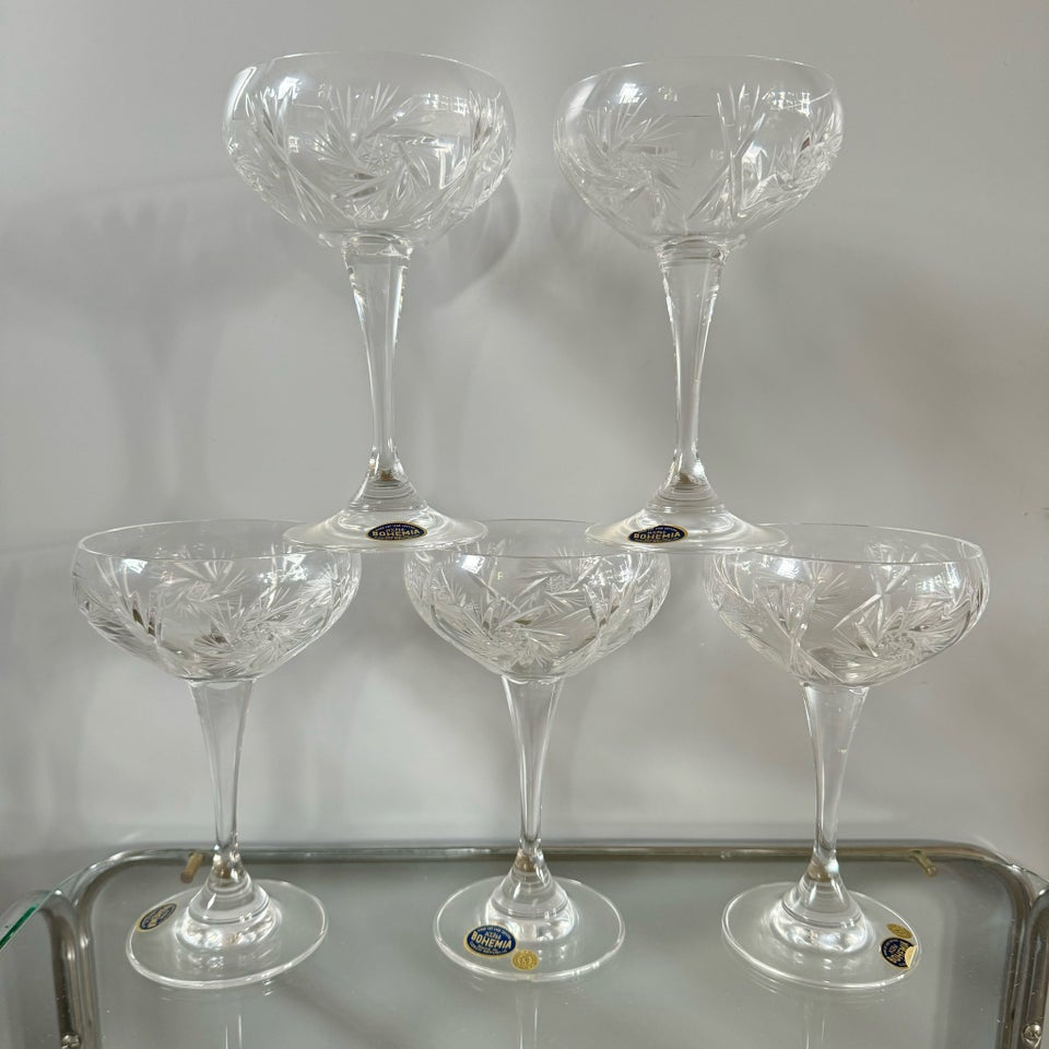 Glas Champagneskåle BOHEMIA