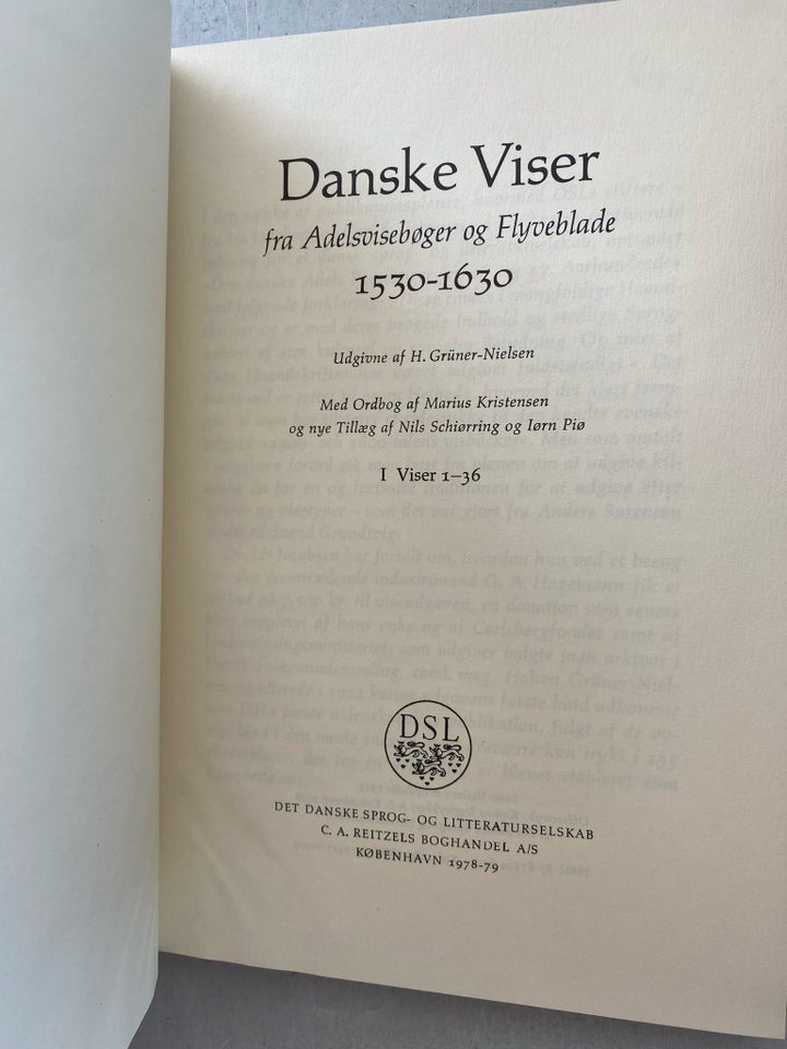 Danske viser bog 1-7, H.