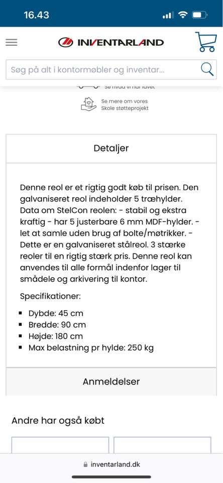 Reoler stål, Erfa