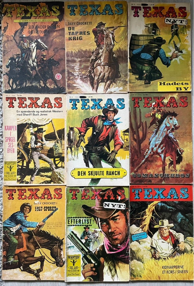 King-fu og Texas tegneserier,