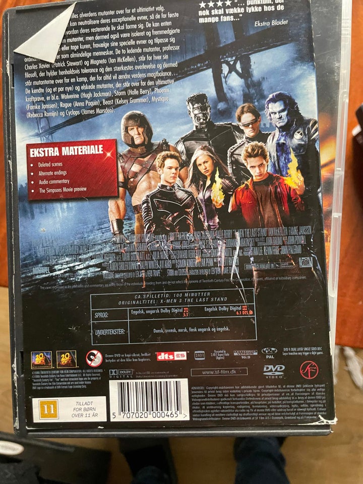 Xmen the last stand DVD action