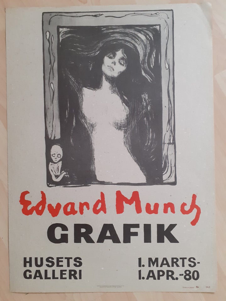 Nummeret plakat, Edvard Munch,