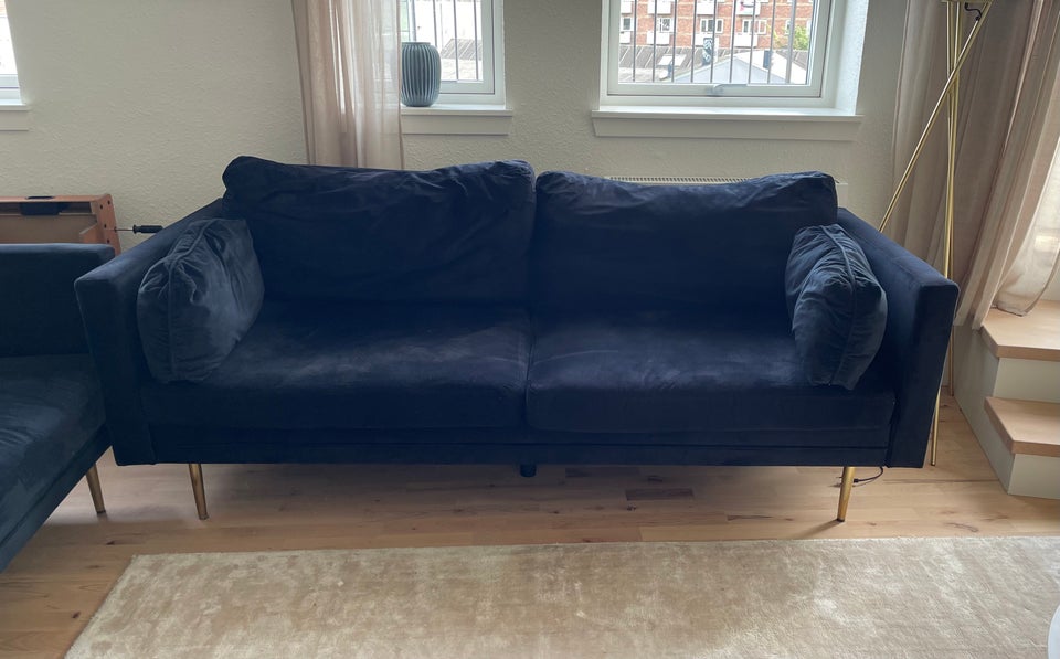 Sofa, velour, 3 pers.