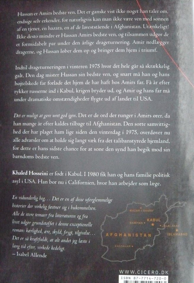 Drageløberen, Khaled Hosseini,