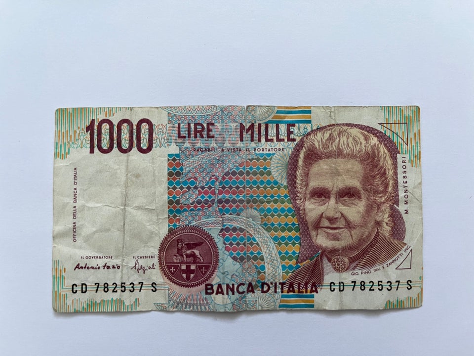 Vesteuropa, sedler, 1000 Lire