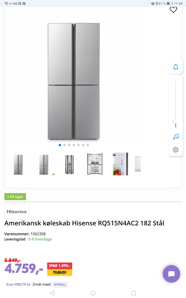 Amerikansk køleskab, andet mærke