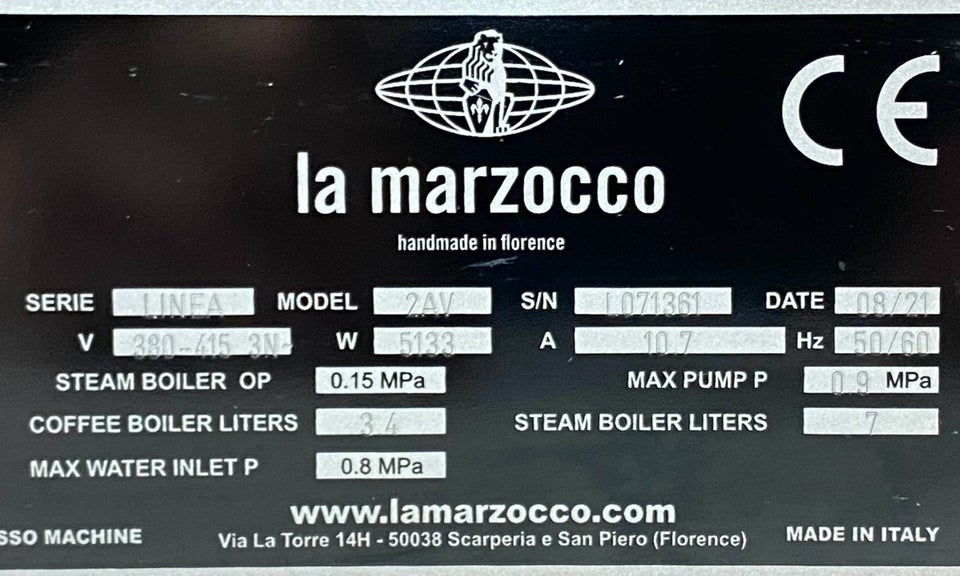 Espressomaskine La Marzocco Linea