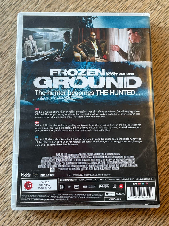 The Frozen Ground, DVD, thriller