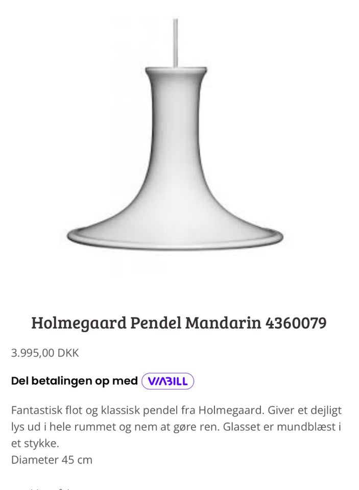 Pendel, Holmegaard pendel