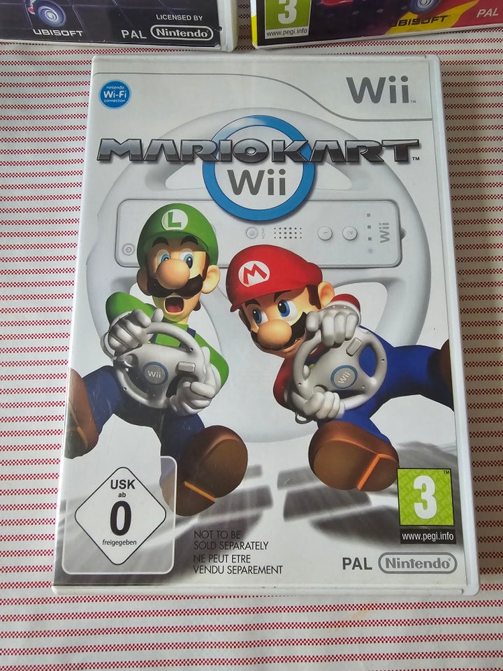 Wii mario kart, wii Sports, just