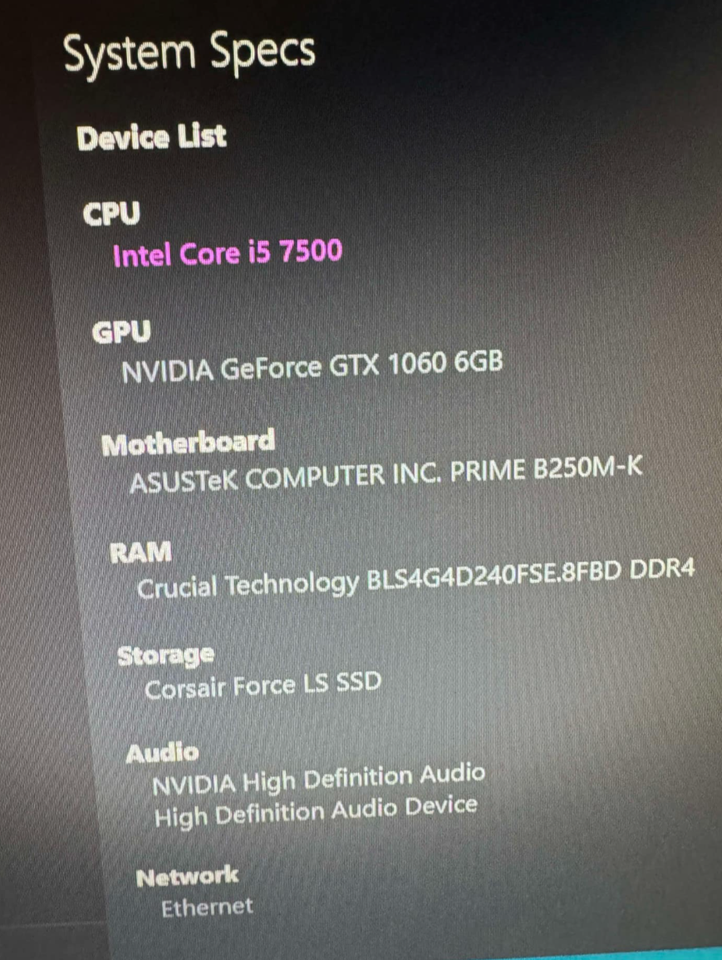 Andet mærke, Budget Gaming, i5 7500