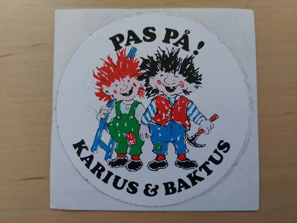 Klistermærker, Karius  Baktus