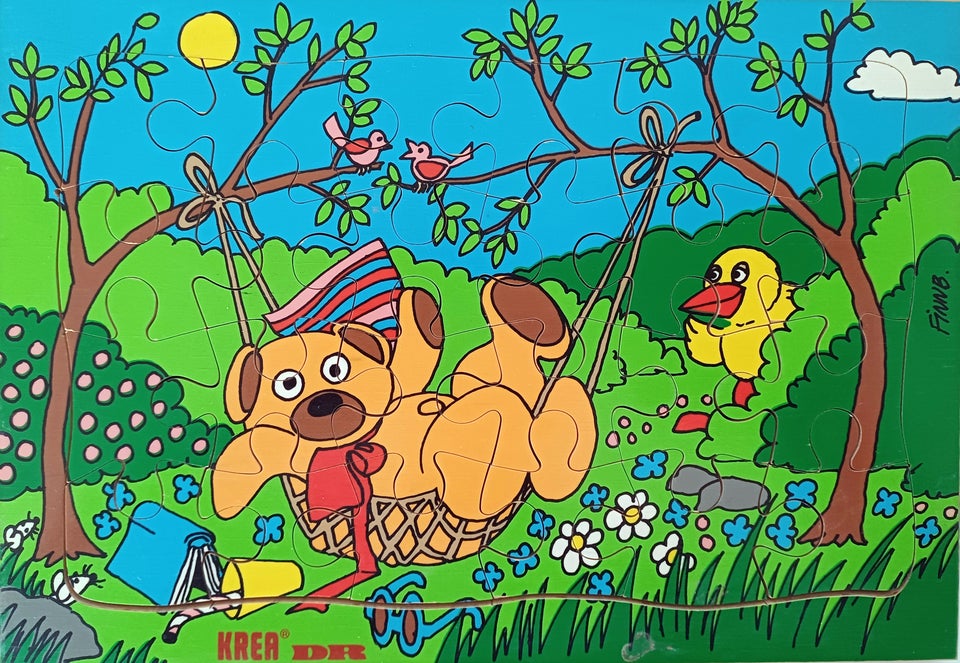 Puslespil Bamse og kylling Krea i