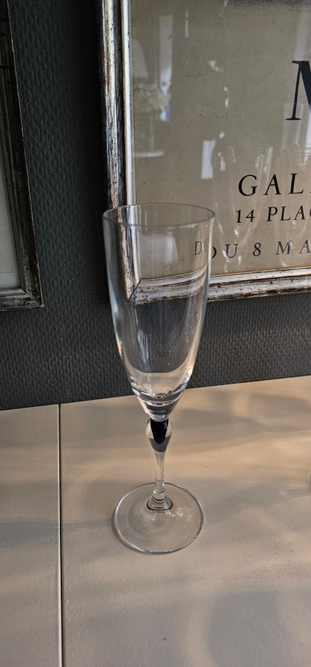 Glas Champagne glas Blå Sephir