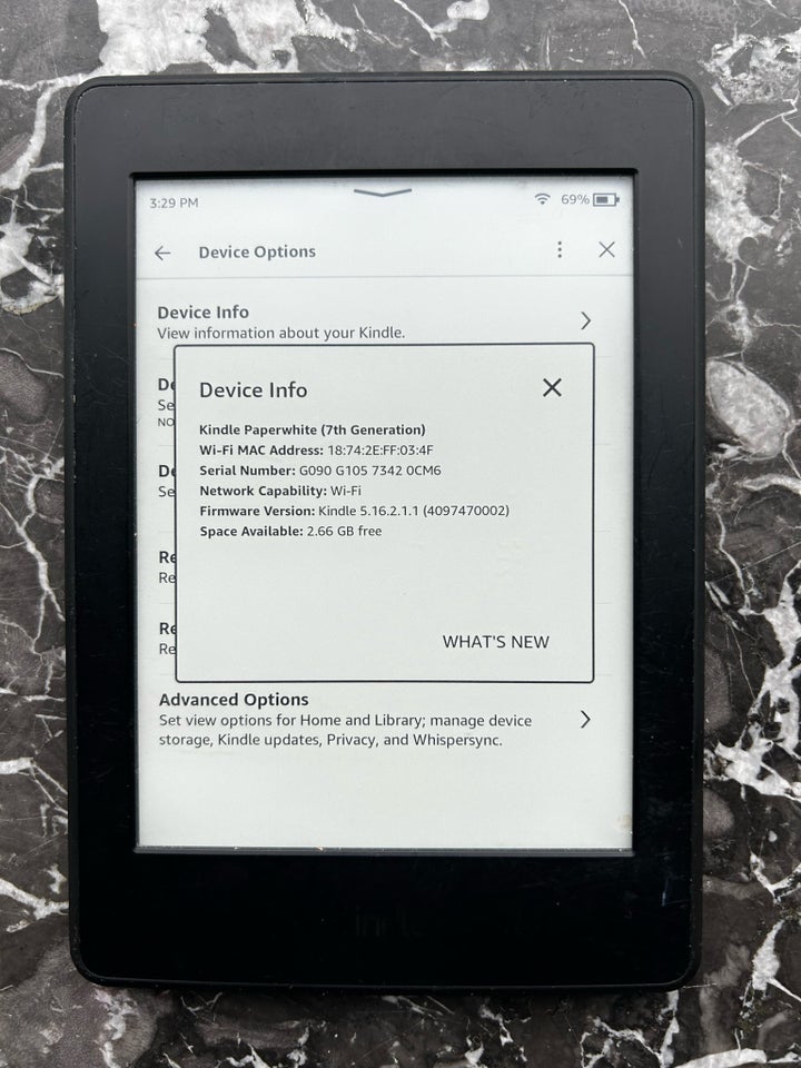 Kindle, 7th generation, 3 GB