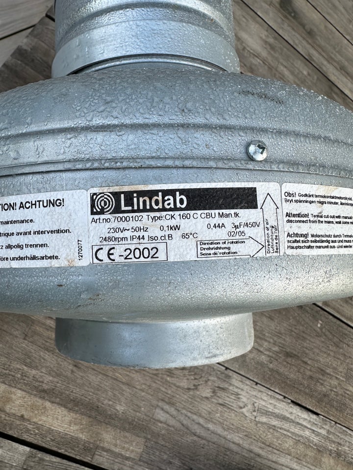 Kanalventilator, Lindab