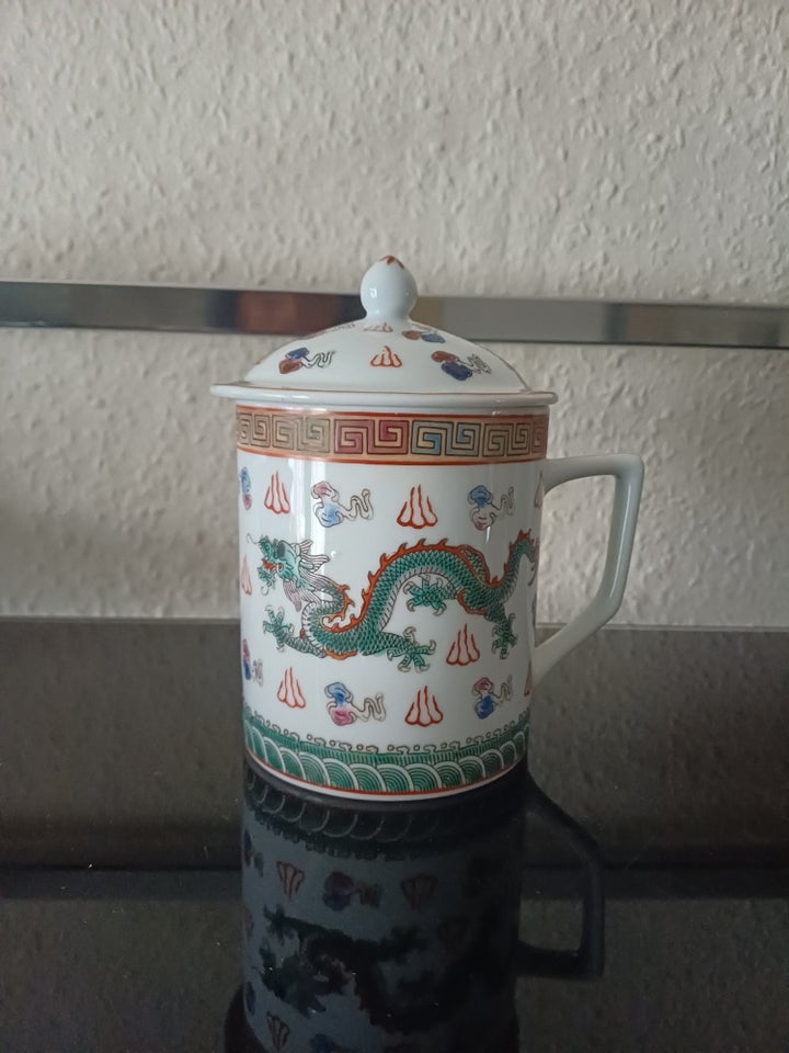 Porcelæn, Stor kop m låg, Vintage