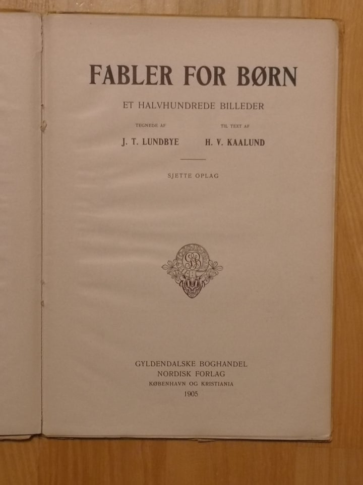 Fabler for Børn, Tekst H. V.