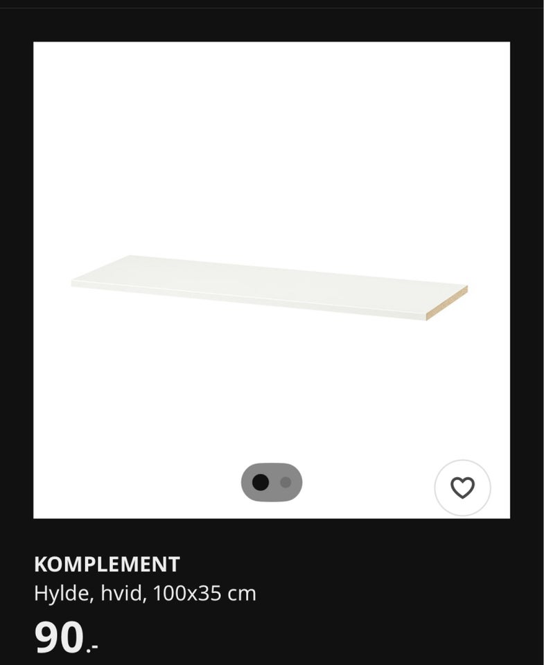 6 KOMPLEMENT hylder, IKEA