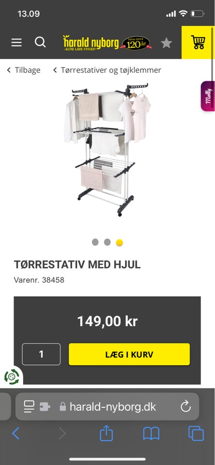 Tørrestativ med hjul, Harald