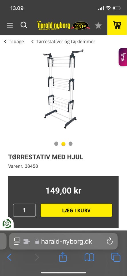 Tørrestativ med hjul, Harald