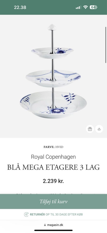 Porcelæn, Kagefad, Royal