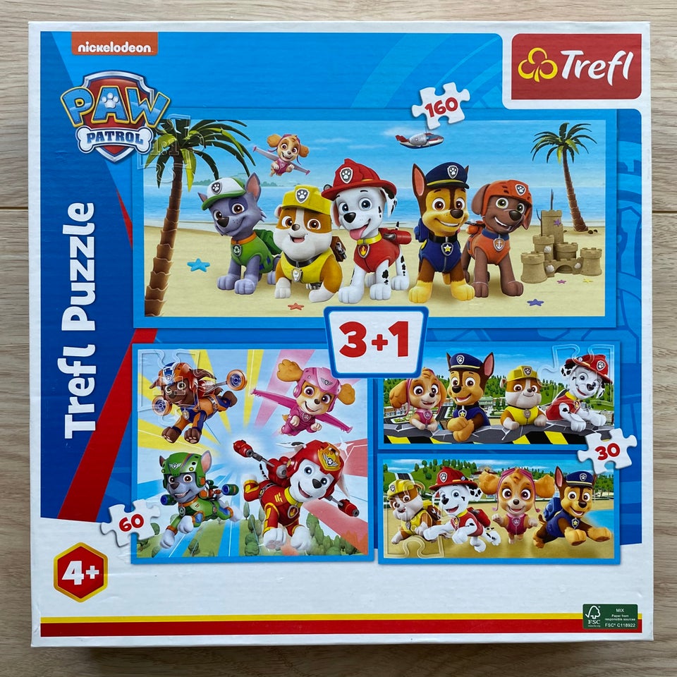 Paw Patrol 3+1, puslespil