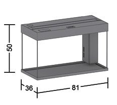 Akvarium 125 liter b: 81 d: 36