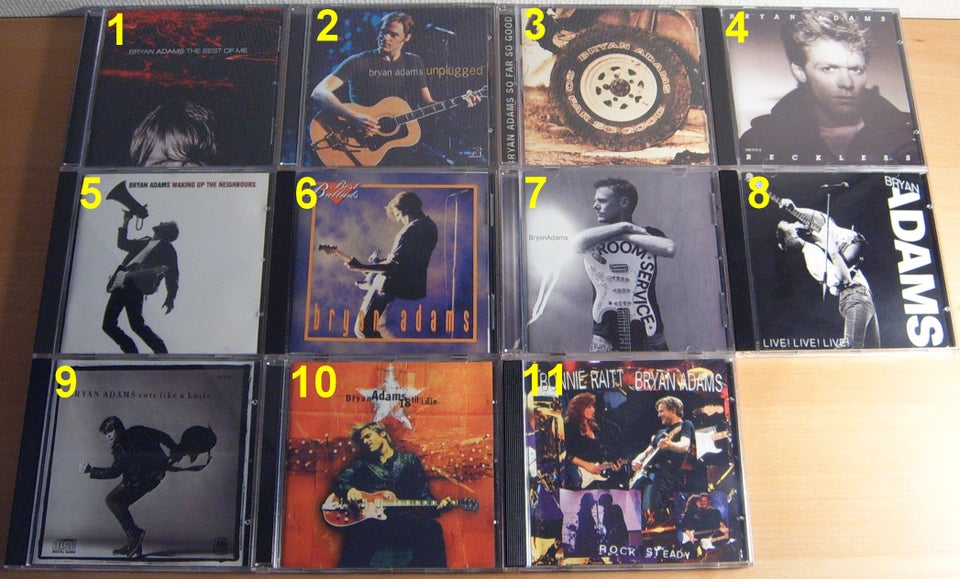 Bryan Adams: 11 Titler, rock