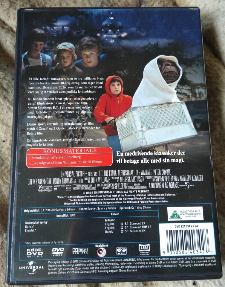 E.T., DVD, eventyr