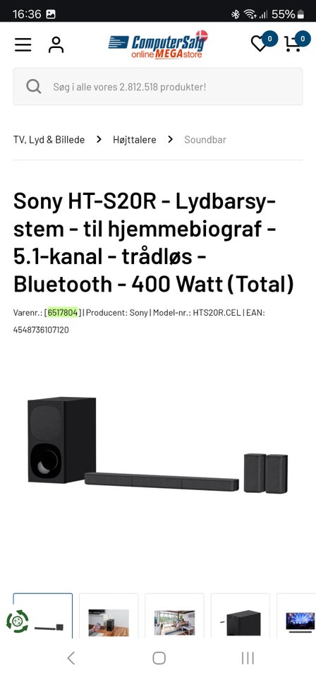 Soundbar, Sony, Sony HT-S20R