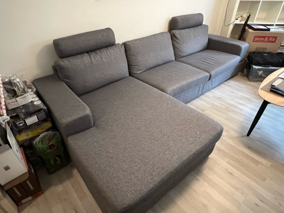 Hjørnesofa, polyester, 3 pers.