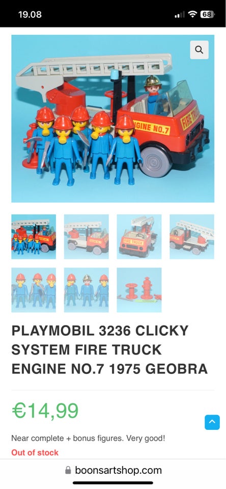 Playmobil Brandbil med figurer og