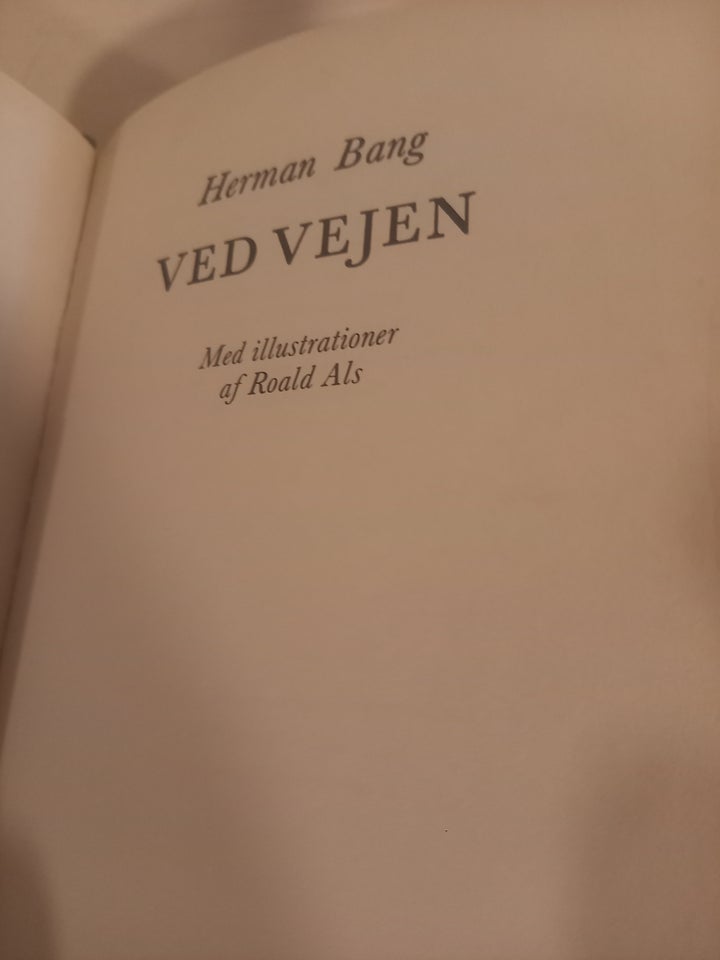 Ved vejen, Herman Bang, genre: