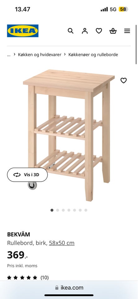 Køkken/ rullebord, Ikea