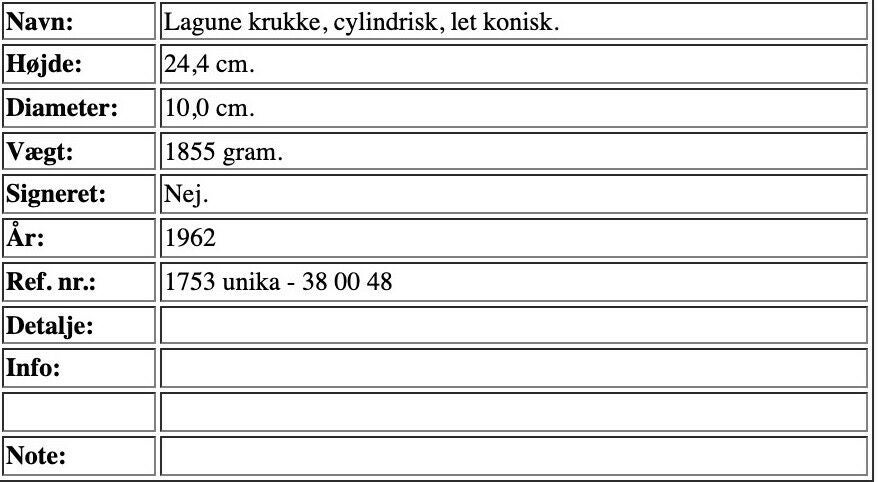 Glas Sjælden Per L&#252;tken vase