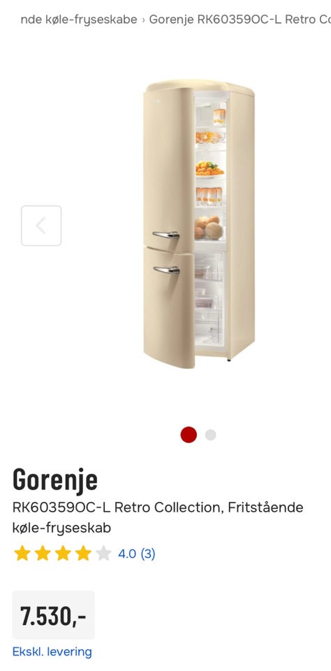 Køle/fryseskab Gorenje