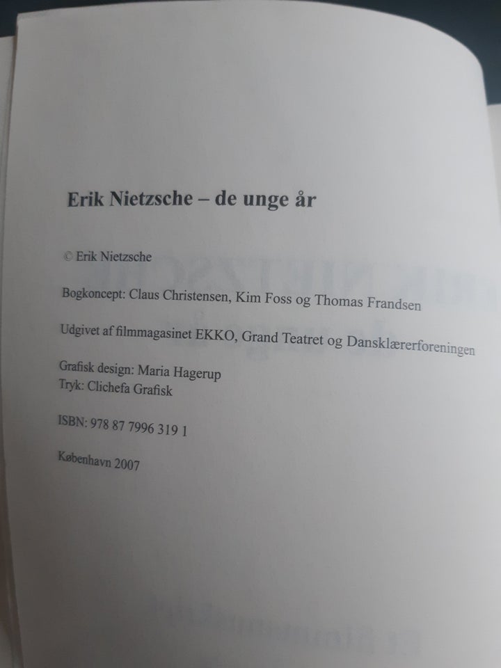 Erik Nietzsche de unge år, Erik