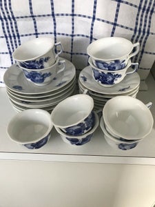 Porcelæn Kaffe Service Blå