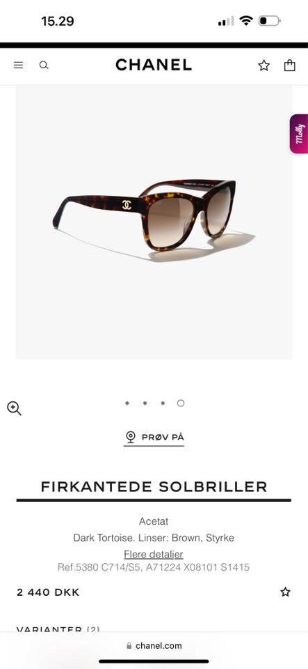 Solbriller unisex Chanel