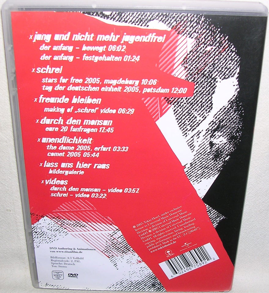 Tokio Hotel - Leb Die Sekunde, DVD,