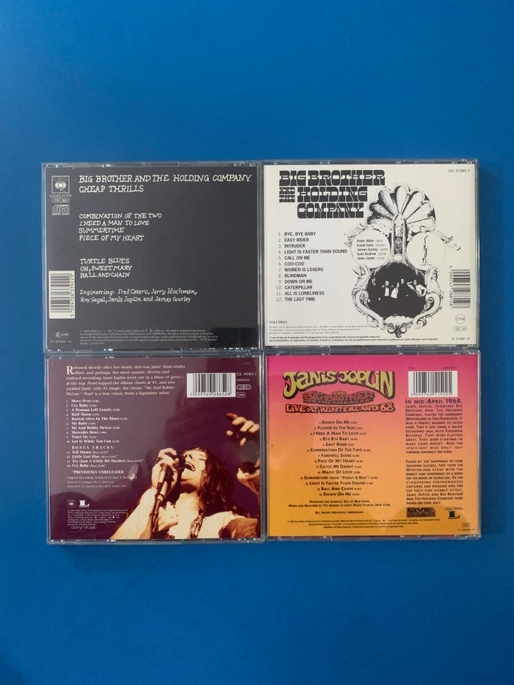 JANIS JOPLIN: 4 CD ALBUMS, rock