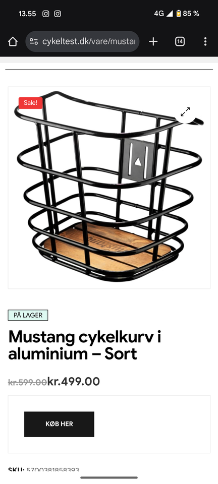 Cykelkurv, Mustang cykelkurv