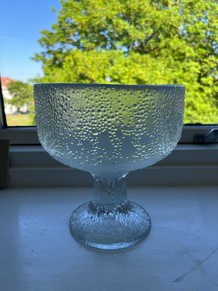 Glas Skål med opsats Vintage