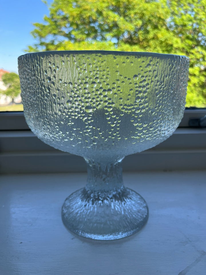 Glas Skål med opsats Vintage