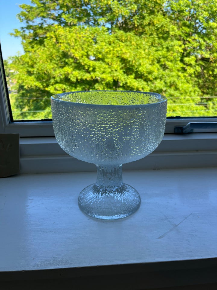 Glas Skål med opsats Vintage