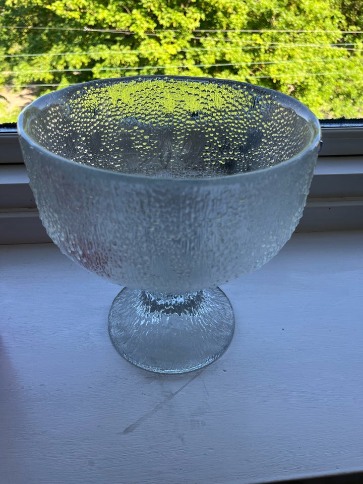 Glas Skål med opsats Vintage