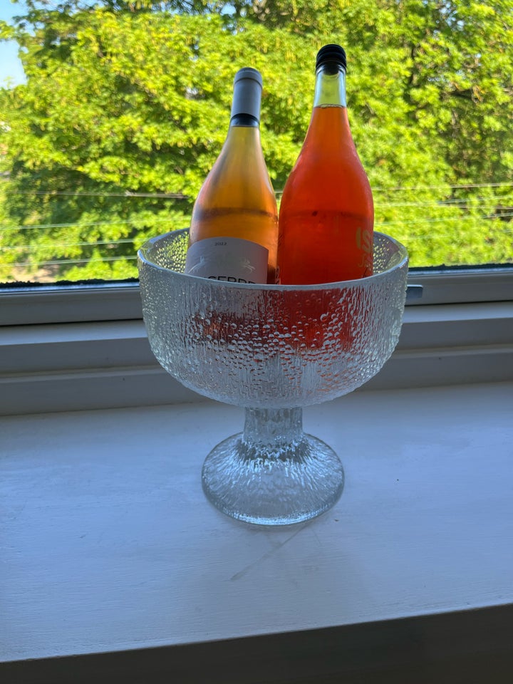 Glas Skål med opsats Vintage