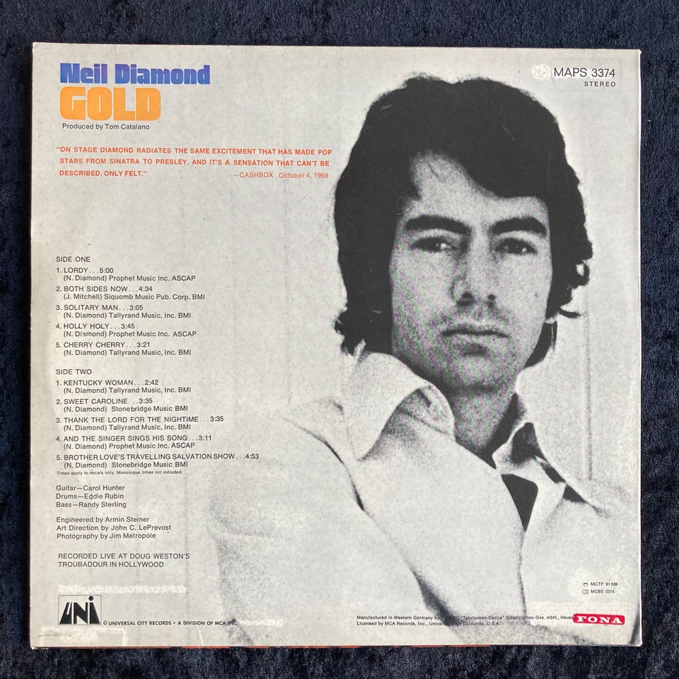 LP, Neil Diamond, Gold