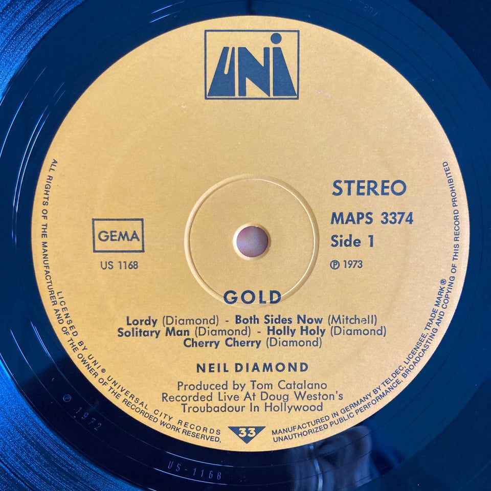 LP, Neil Diamond, Gold